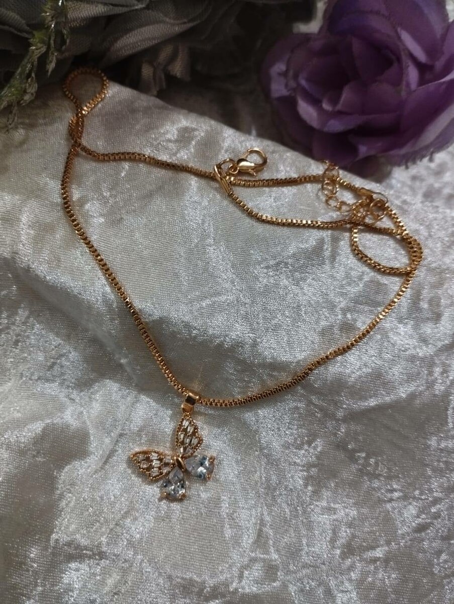 Butterfly china gold neckless/Pendant for Girls Best Birthda