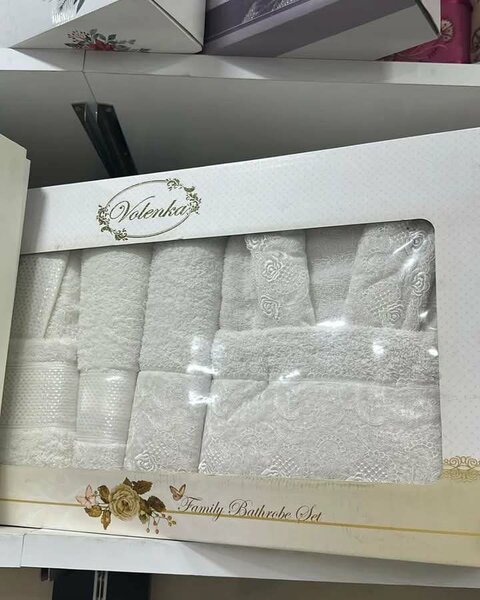 Luxury couple bathrobe set.