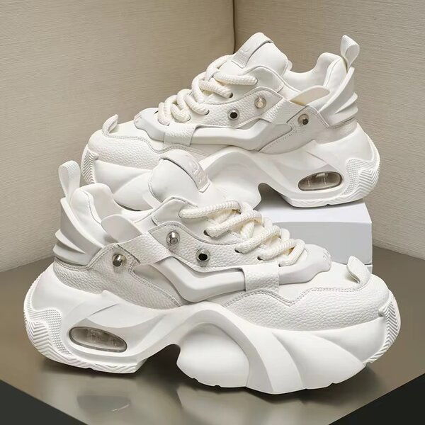 Sneakers blancs chunky mode