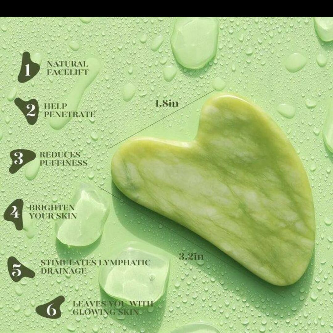 Rouleau de jade et gua sha visage