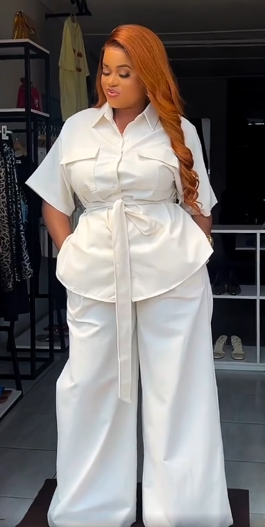Women's White shirt and pants set