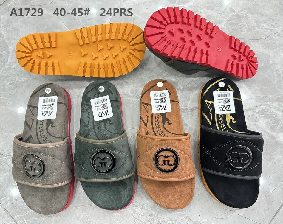 Tongs en suède pour hommes