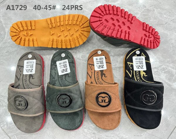 Tongs en suède pour hommes