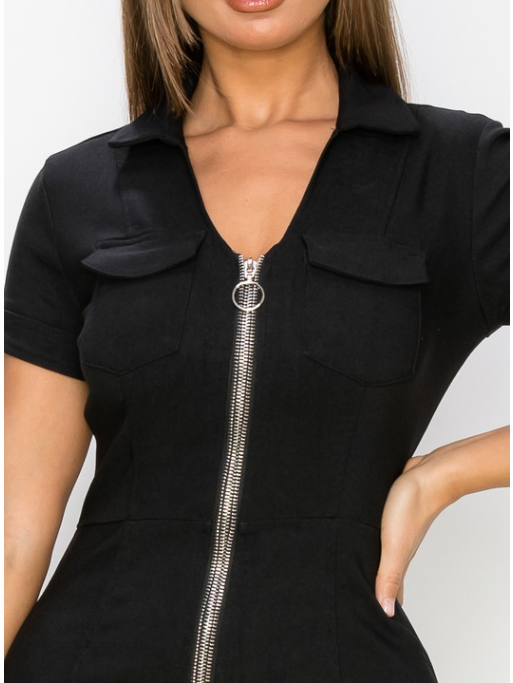 The Zip Up Collar Dress