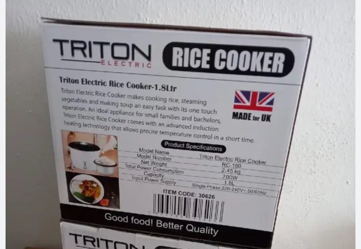 Triton 1.8 Rice cooker