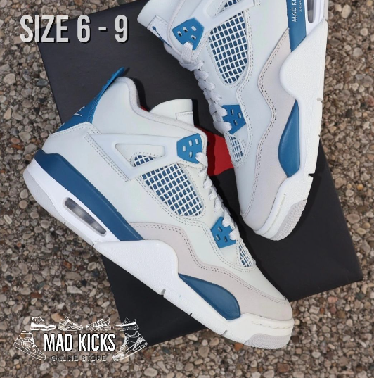 Blue stripe white Nike sneakers