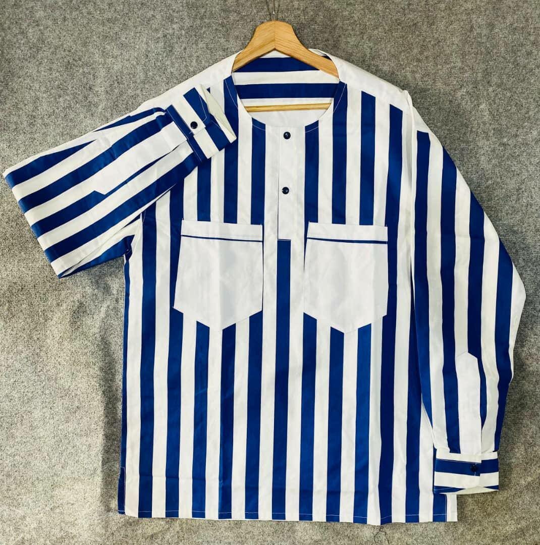 Chemise en coton rayée