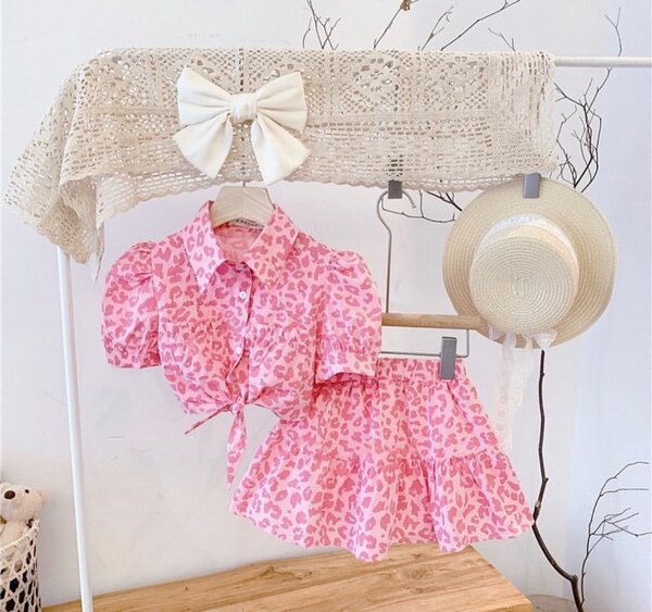 Детская двойка юбка и рубашка подойдет для 4-5-6 лет