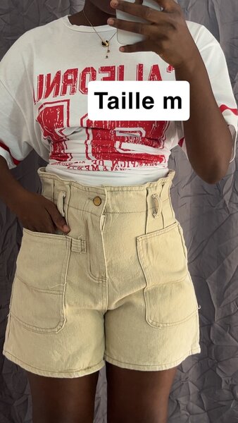 Shorts en jean taille haute