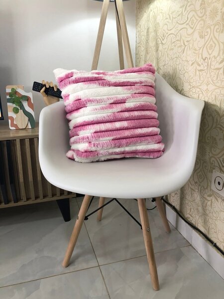 Coussin Décoratif Rose Blanche