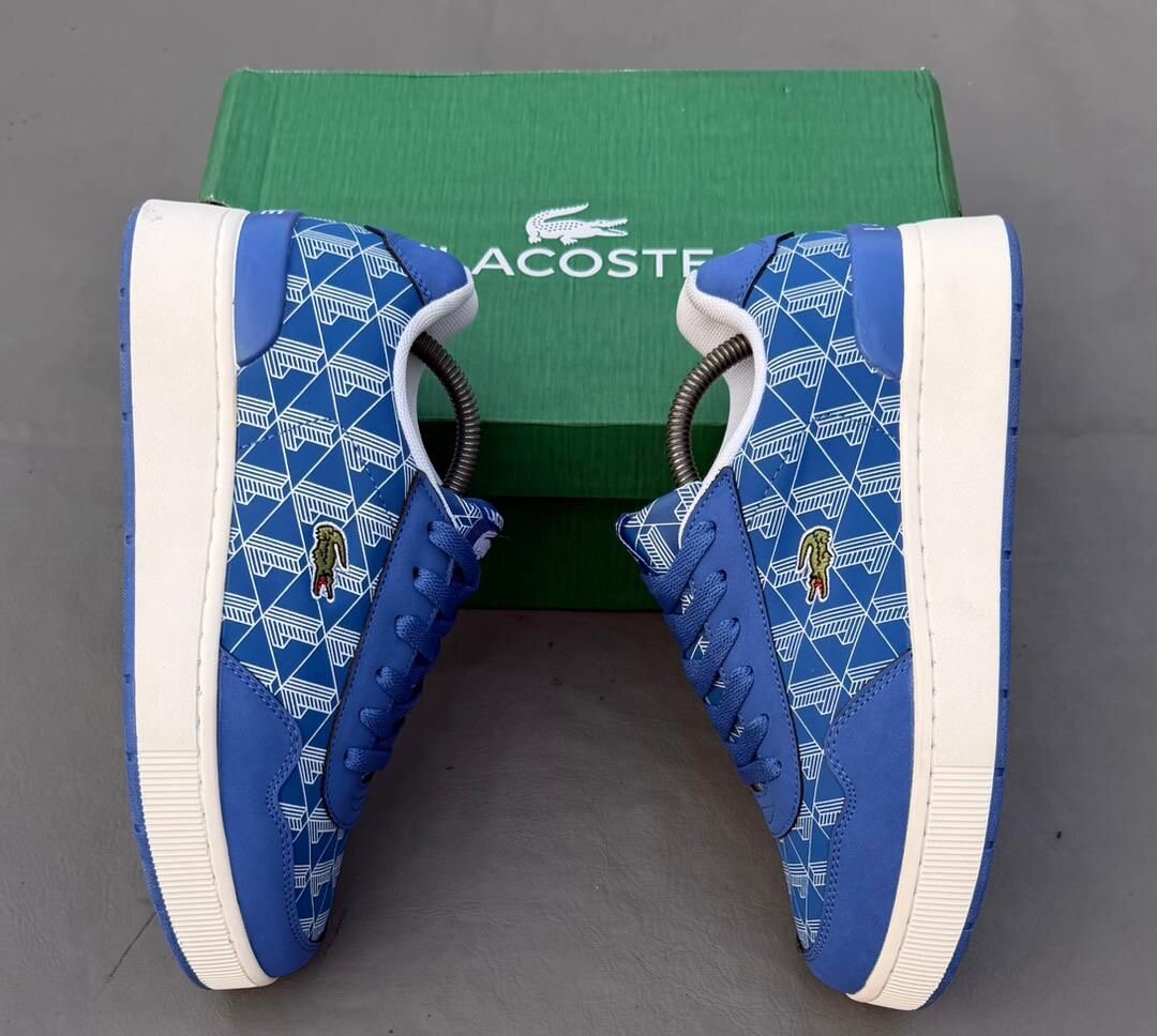 Baskets Lacoste Bleu à Motifs