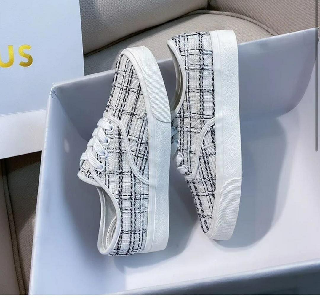 Baskets tendance à carreaux