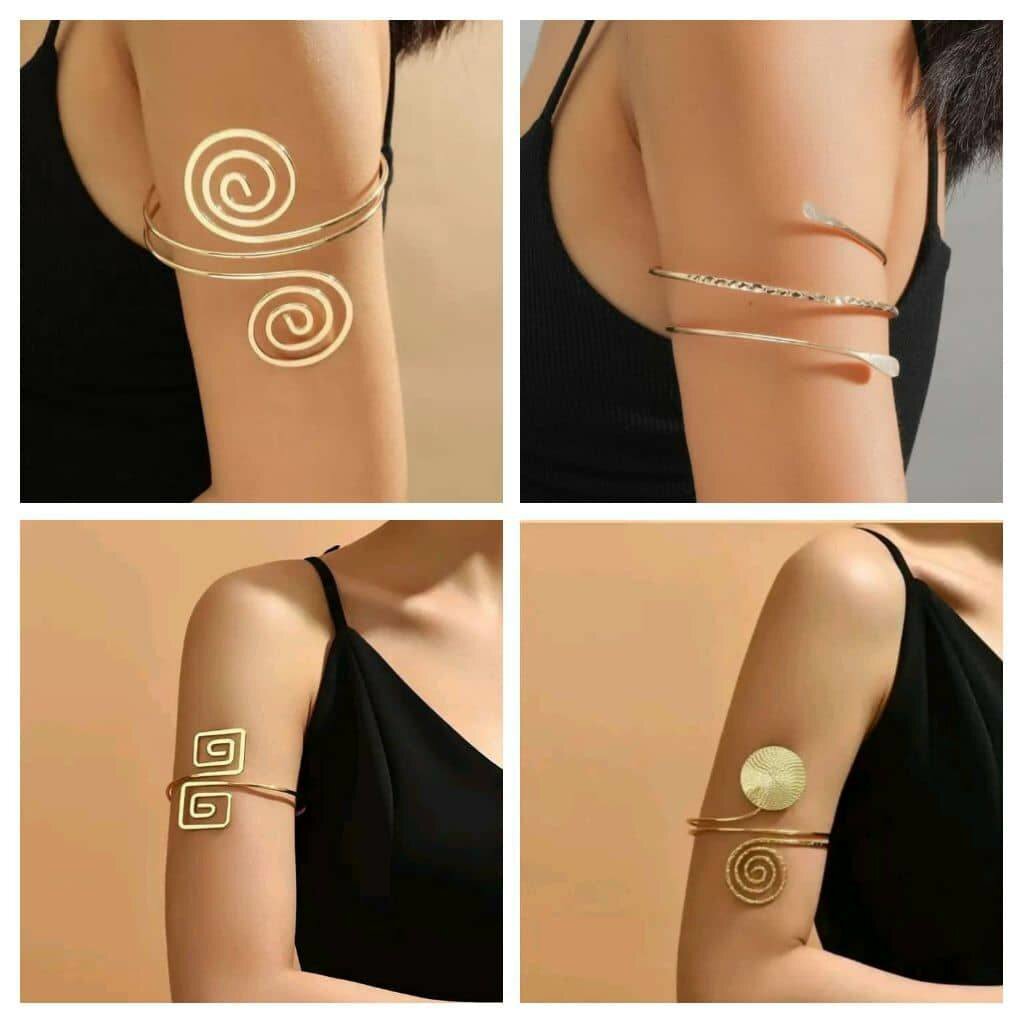 Bracelets de bras dorés