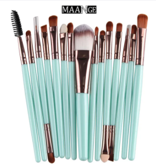 MAANGE Pro 15Pcs Makeup Brushes Set Eye Shadow Foundation Powder Eyeliner Eyelash Lip Make Up Brush Cosmetic Beauty Tool Kit Hot