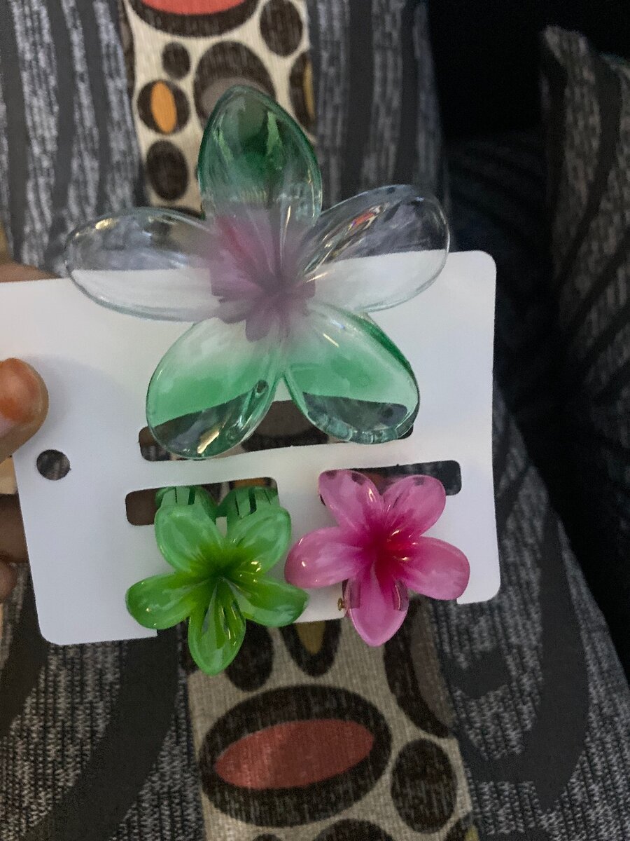 Pinces à cheveux fleurs colorées