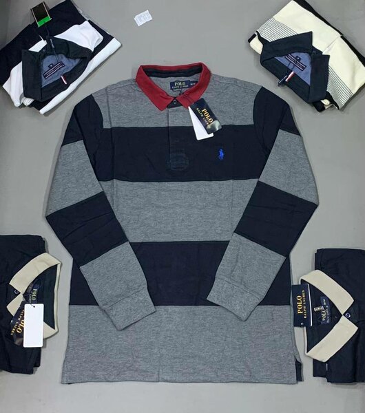 Polo à rayures longues