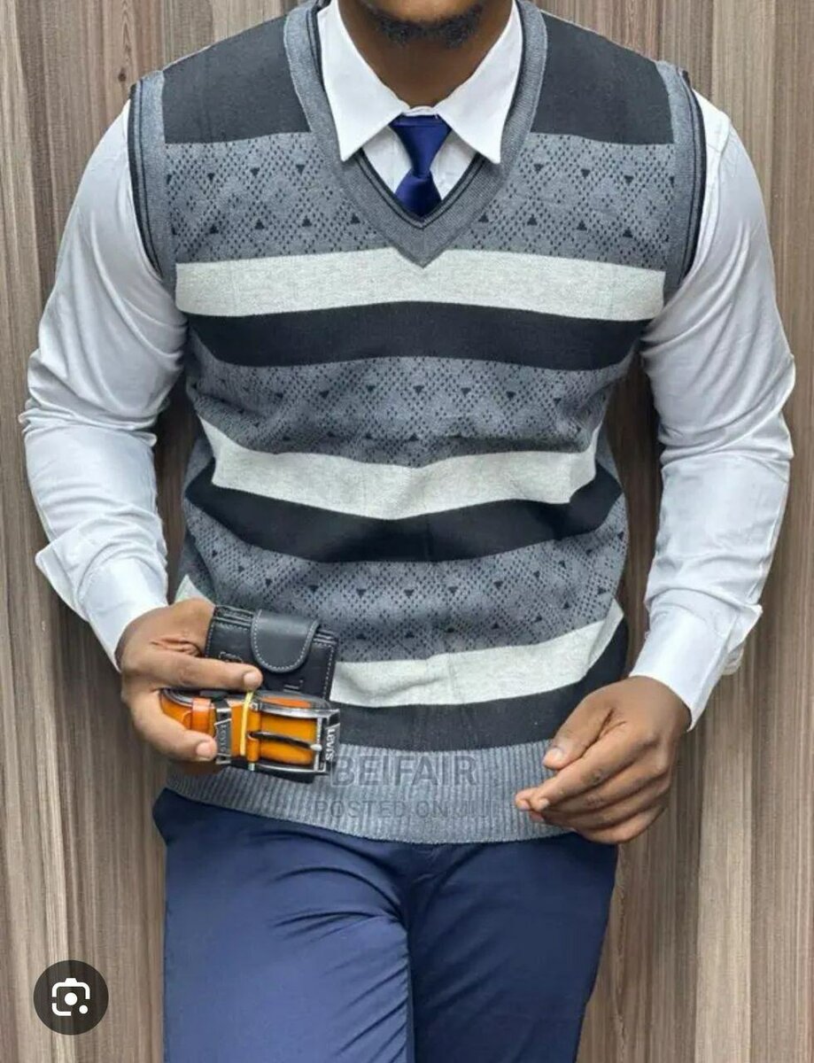 Gilet sans manches rayé homme