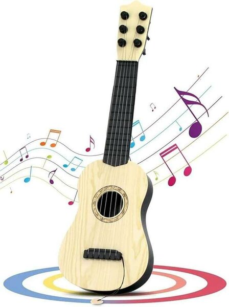 Guitare acoustique à 6 cordes pour enfants, marron 18 pouces