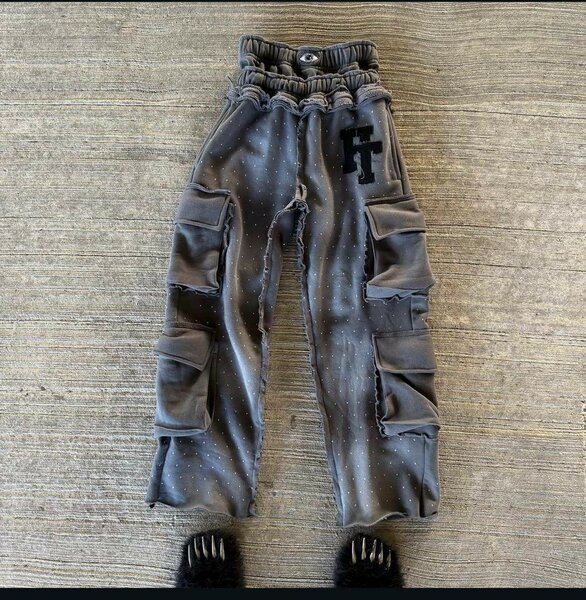 Pantalon cargo unisexe à poches multiples