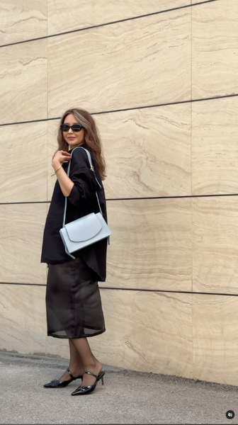 сумка голубая