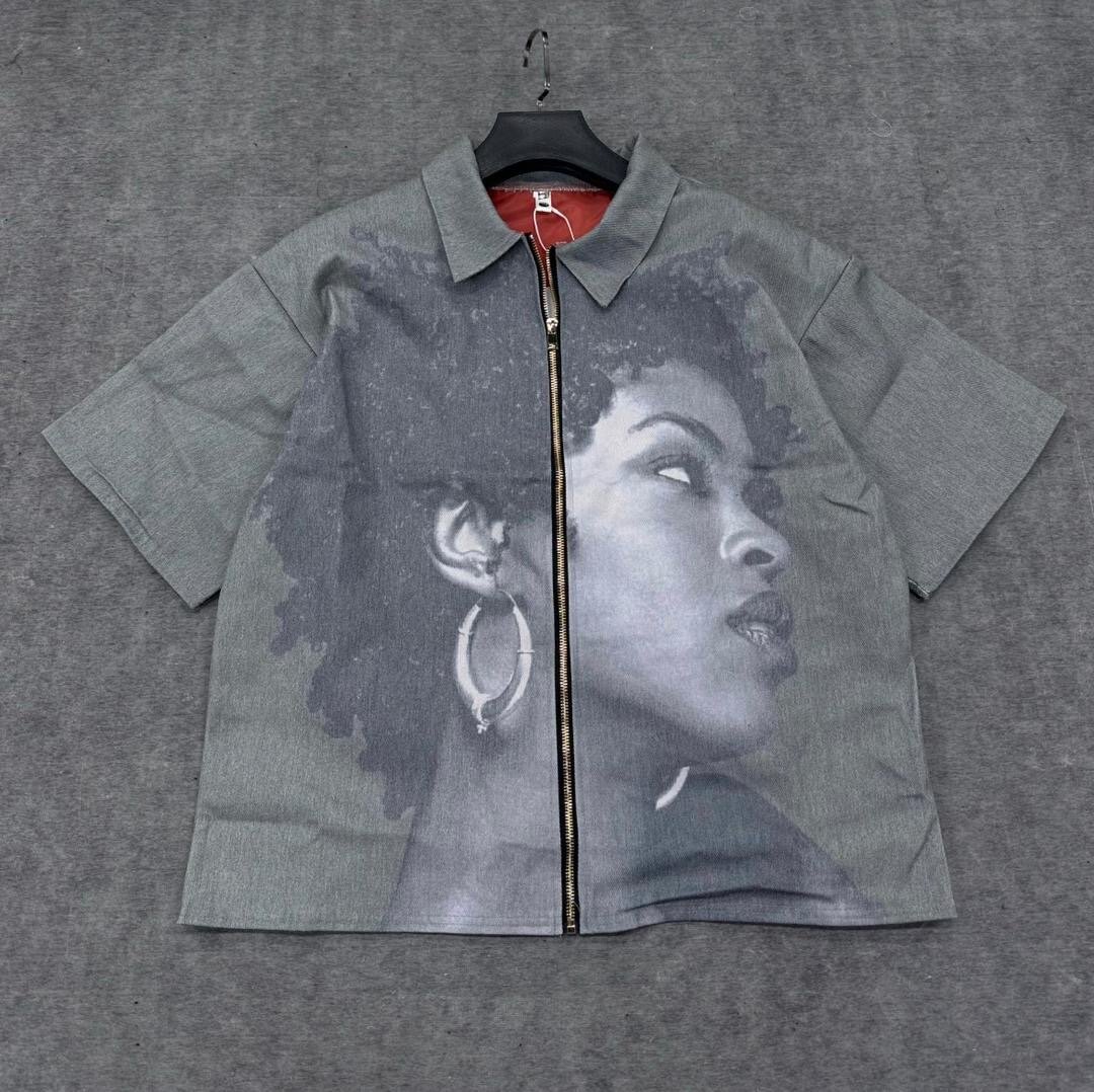 Chemise à imprimé artistique