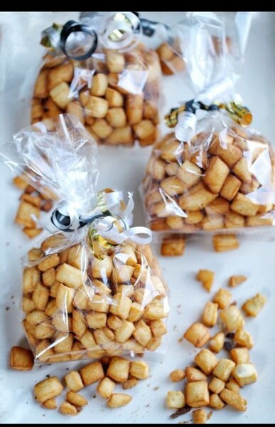 Mini beignets et biscuits croquants