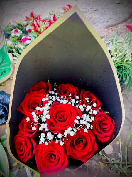 Bouquet de roses rouges