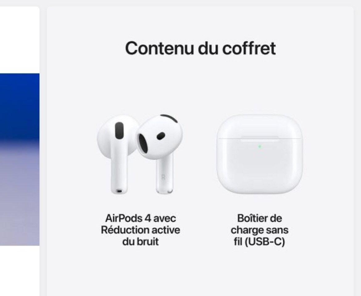 AirPods 4 avec réduction de bruit