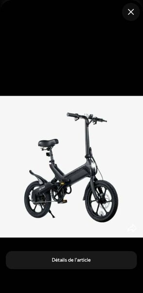 Vélo électrique pliant compact
