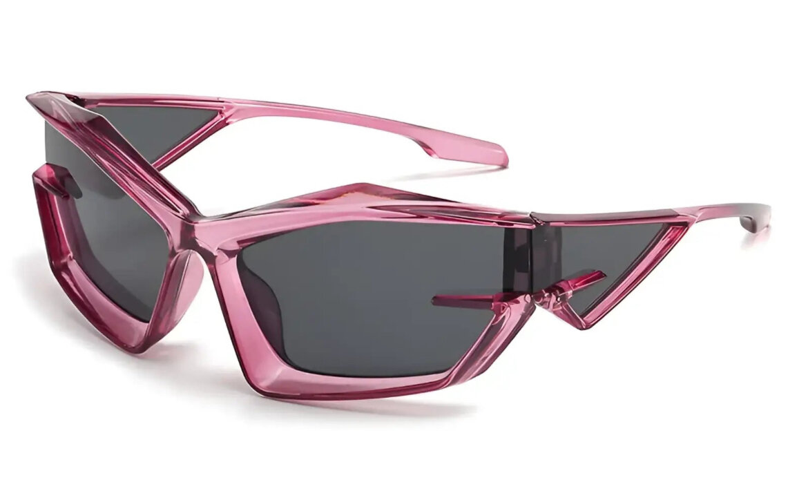 Lunettes de soleil futuristes rose