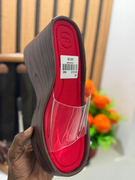 Mules confortables rouge