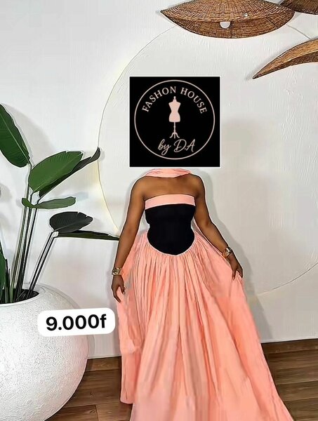 Robe Élegante Bustier Bicolore