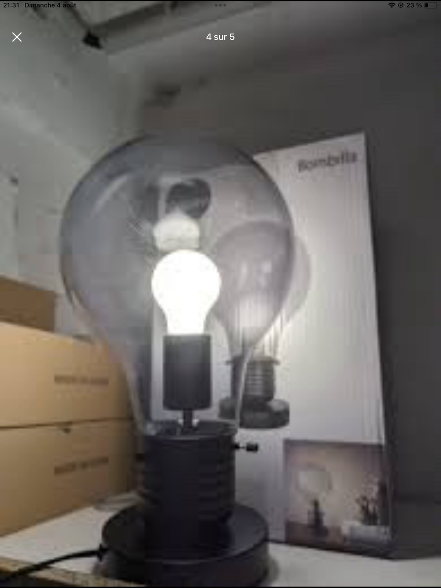 Lampe à poser  E27 noir