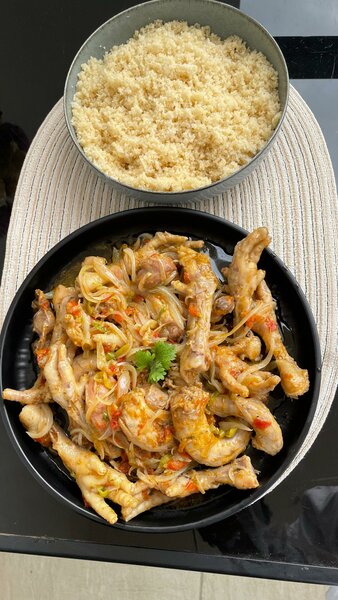 Patte de poulet et gesier