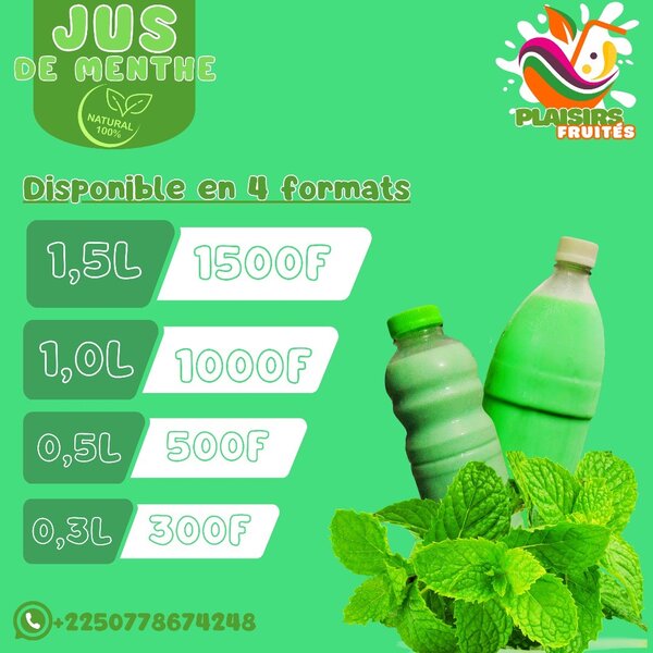 Jus de fruits et plantes 100% naturels
