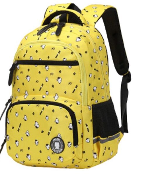 Sac à dos jaune motif enfants