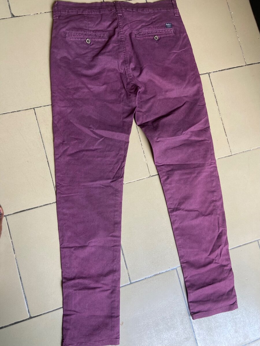Pantalon homme bordeaux élégant