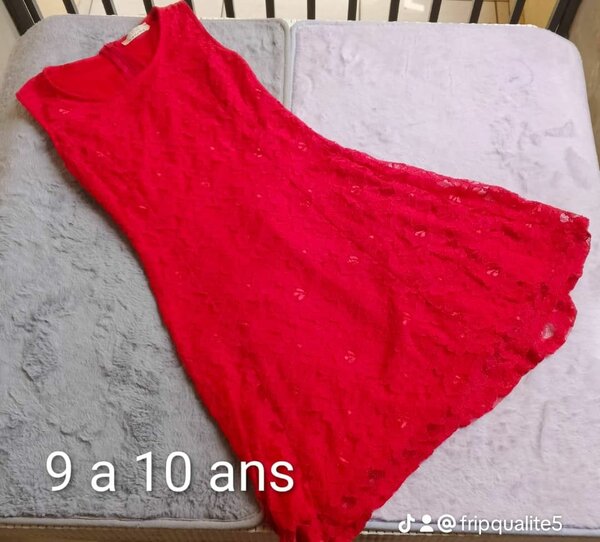 Robe Enfant Évasée Dentelle