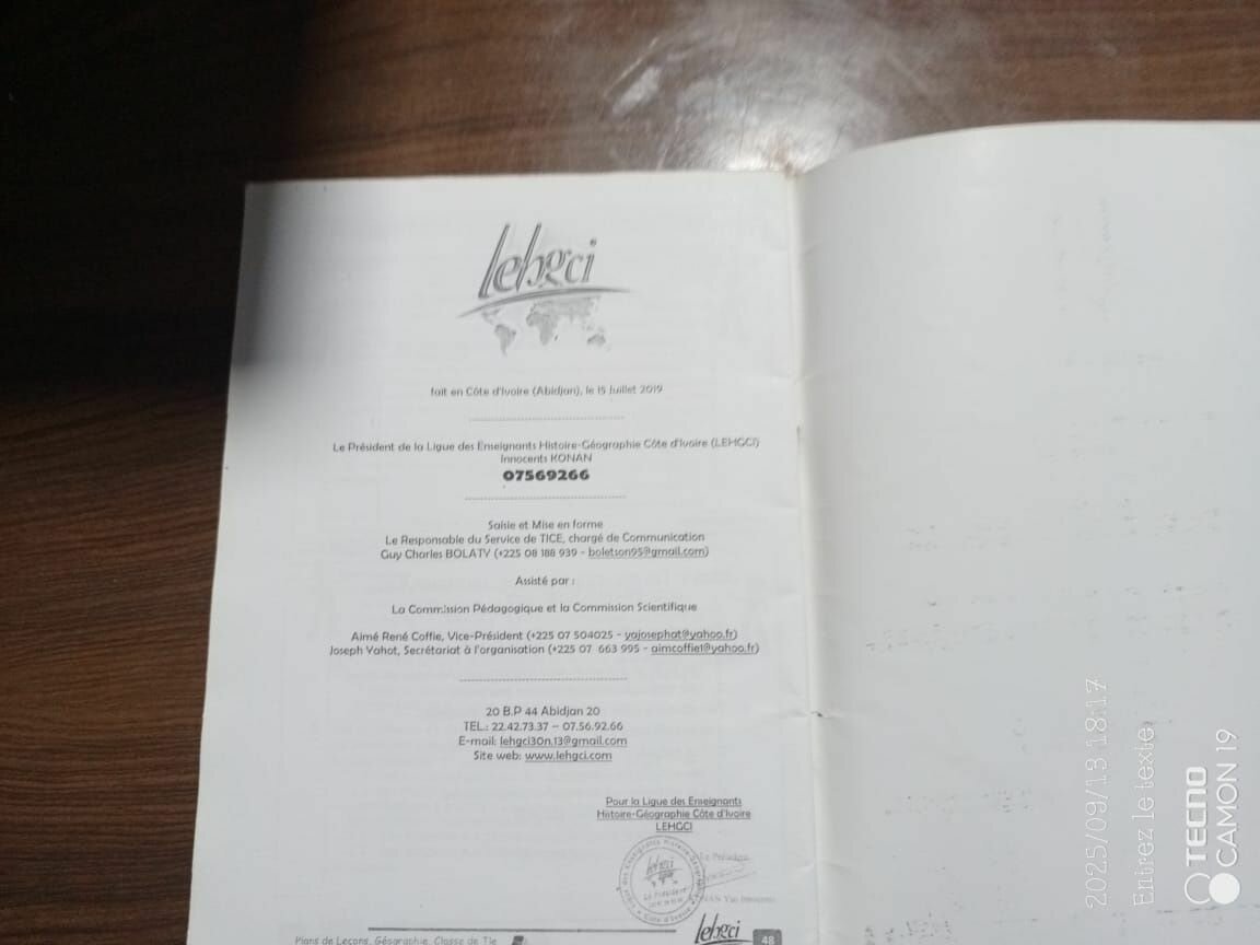 Plans histoire-géo collège