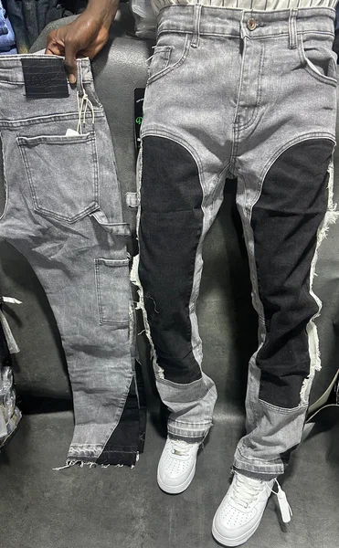 Jeans bicolores tendance