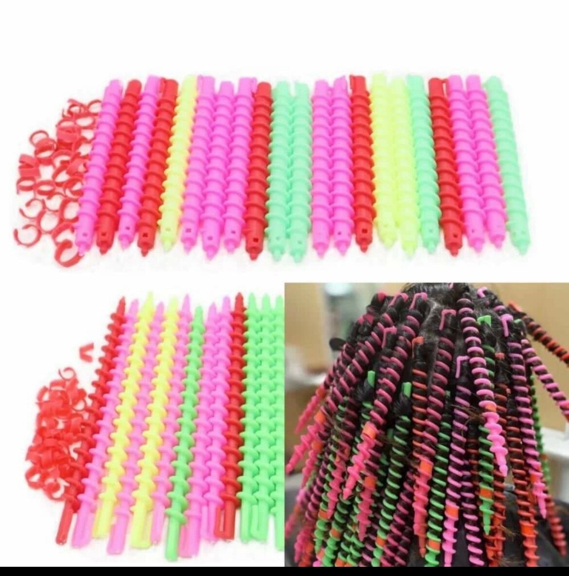 Bigoudis magiques colorés