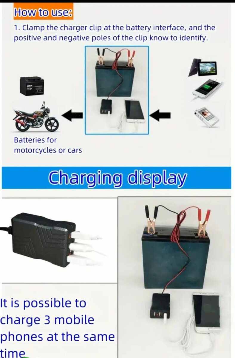 Chargeur Clip Universel 12V-24V