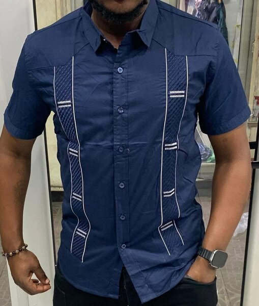 Chemise Hommes à Motif Brodé