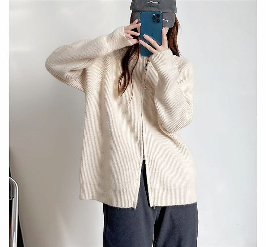 Свитер кардиган с горлом