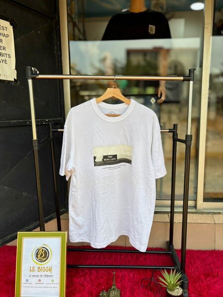 T-shirt blanc casual unisexe