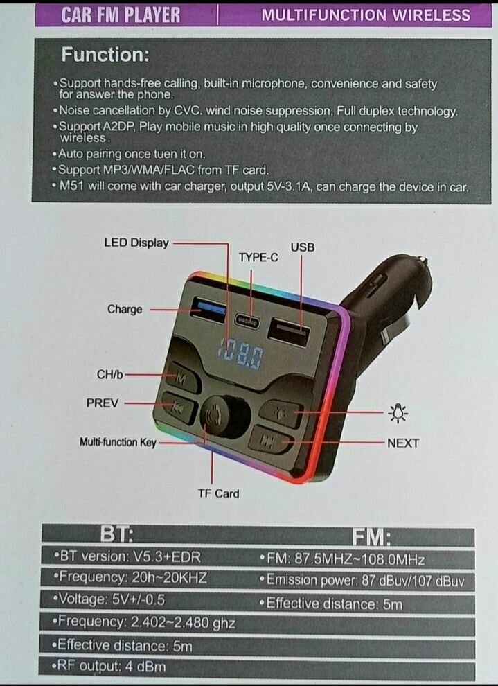 Kits voiture - kits cars - Chargeur Voiture + Lecteur médias