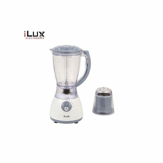 Ilux Blender & Grinder LX-313 - 2 En 1 - 1.5 L - 4 Vitesses - Blanc