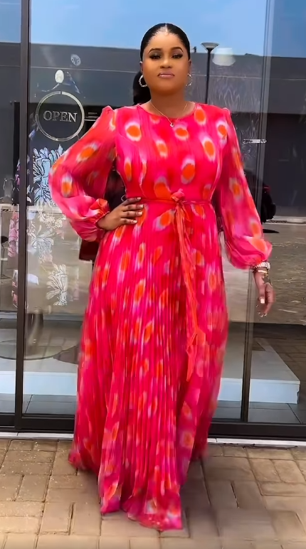 Women's long dress with print