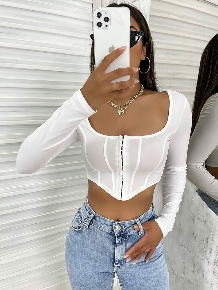 Women longsleeve crop top