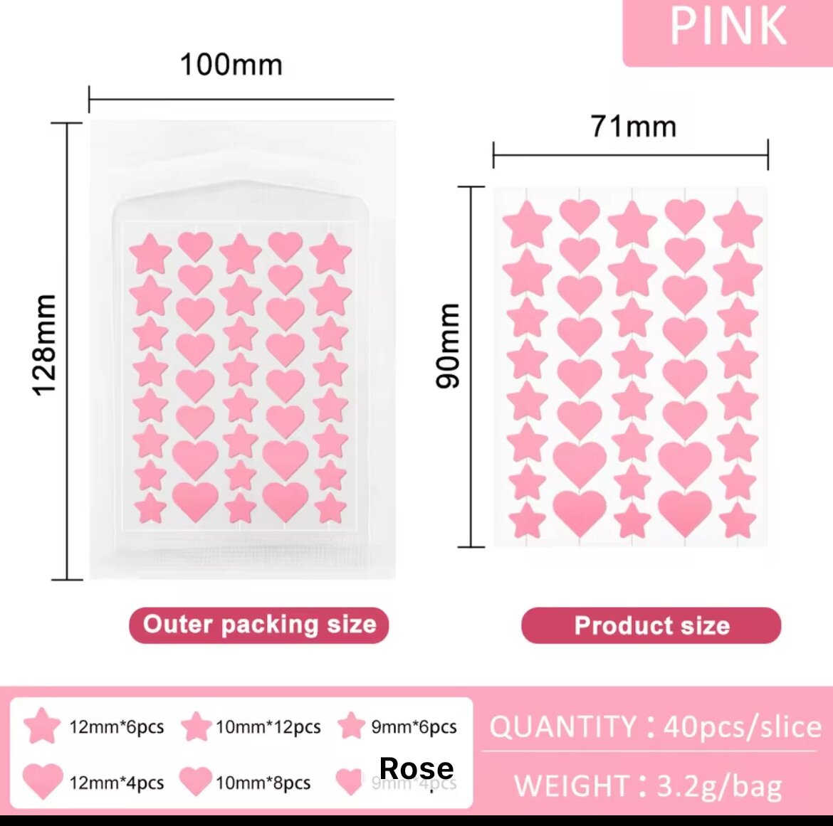 Patchs anti-acné colorés